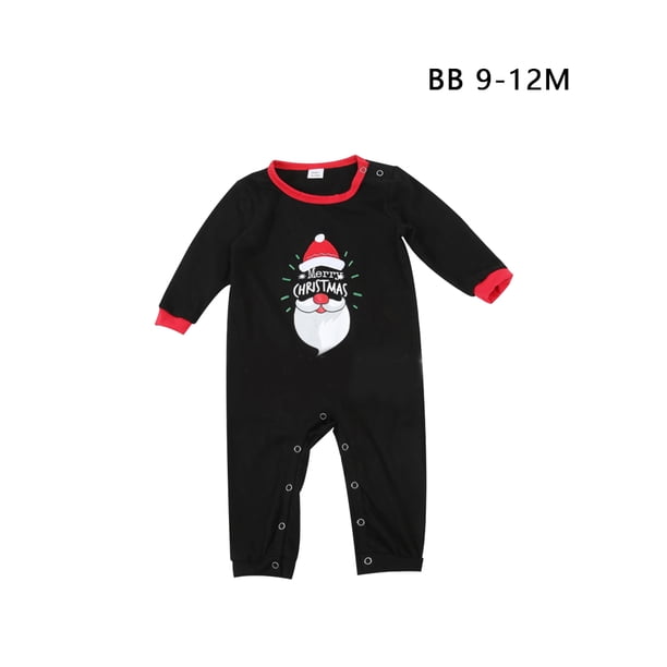 Conjunto de pijamas familiares navideños con cuello redondo, pantalones superiores, ropa de dormir, ropa de dormir BB Yuarrent HA001257-03