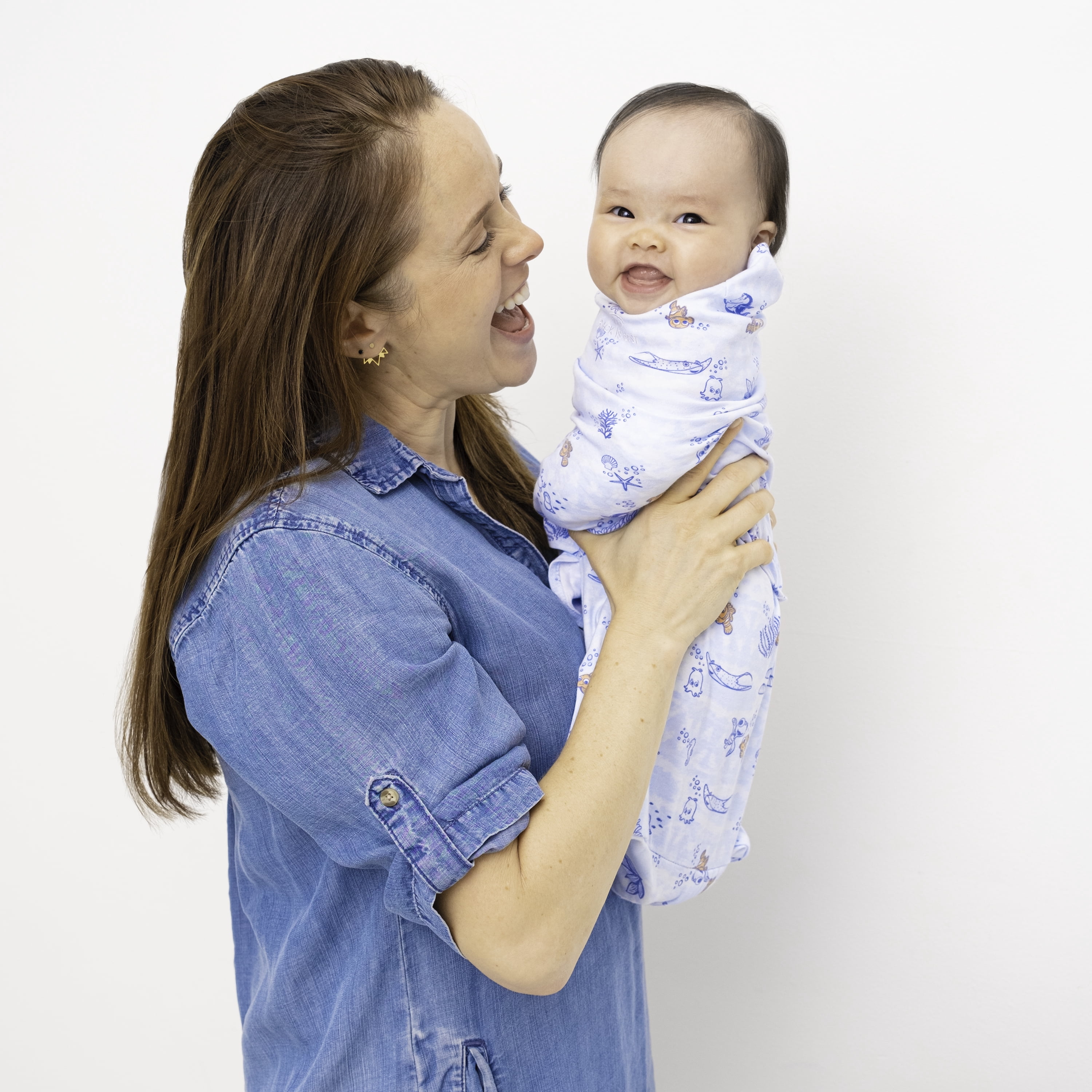 HALO nemo tie dye cotton SleepSack swaddle-NB