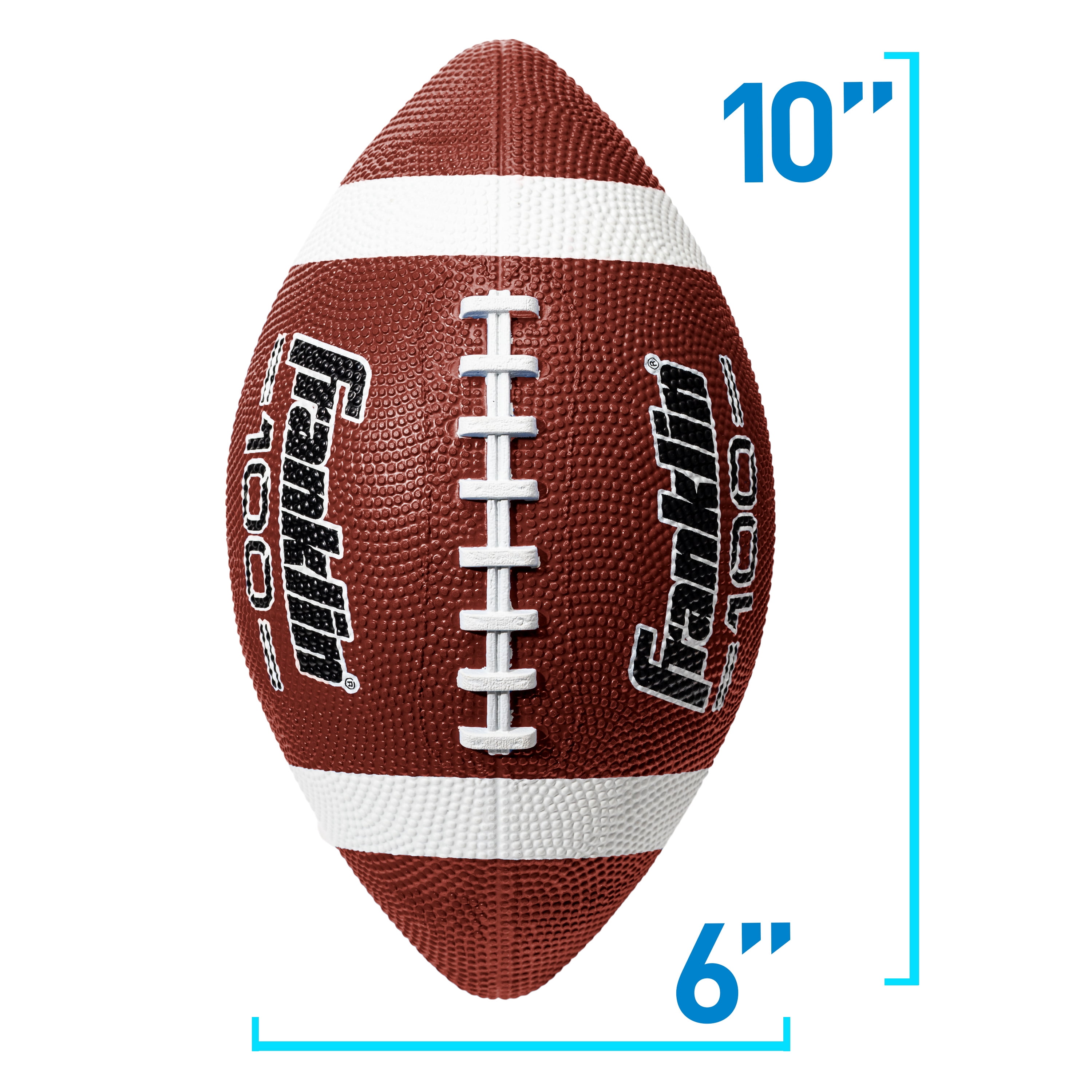 Franklin Sports Durable Junior Footballs, Rubber, 10 in