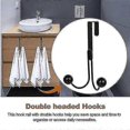 thumbnail image 3 of Iron Art Double Hanger Hooks Over Door Hats Free Punch Towel Organizer Home Storage Hook Holder Racks, 3 of 5