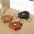 thumbnail image 4 of Guitar Leather Pick Holder Keychain Case for Music Enthusiasts, PU Leather Pouch for Picks and Small Accessories, Compact for Backpack(Black), 4 of 6