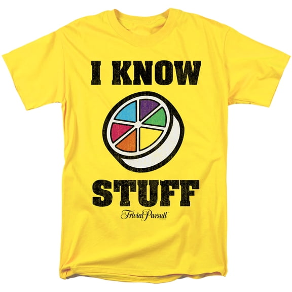 Trivial Pursuit I Know Stuff S/S Adult 18/1 T-Shirt Yellow