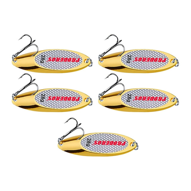 5 Cucharas de Pesca Kusrkot Señuelos Duros Agua Dulce 28g