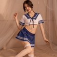 thumbnail image 2 of Uniforme de mucama seductora sexy minifalda marinero jk estudiante ropa interior coqueta conjunto caliente burla, 2 of 4