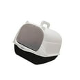 thumbnail image 2 of kurtrusly Cat Litter Box with Lid Portable Anti Splashing Easy Tidy Handle black, 2 of 9