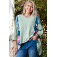 thumbnail image 1 of FOLUNSI Floral Oversized V-Neck Top - Plus Size, Casual Chic, 1 of 8