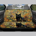 thumbnail image 5 of Jiueut Cat Flower Print Car Seat Covers Set of 4, Non-Slip Vehicles Interior Decoration Washable Auto Front Seat and Rear Bench Protectors Fit Most Cars, 5 of 7
