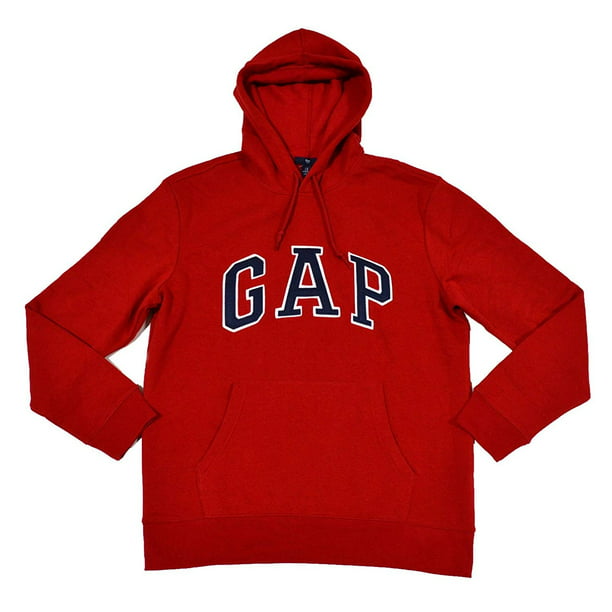 Gap - GAP Men's Fleece Arch Logo Pullover Hoodie in Red LARGE. 185767 ...