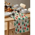 thumbnail image 6 of nqOlkjepod Christmas Trees Table Runner 90 Inches Long Farmhouse Dress Scarves, Beige Xmas Tree Star Winter Holiday Dining Tablerunner for Coffee Table/Kitchen Island/Party Décor, 13" x 90", 6 of 8