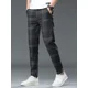 thumbnail image 2 of Pantalones de traje de pierna ancha para hombre, pantalones de verano a cuadros negros para hombre, ropa formal coreana, reseñas, muchos estilos, antiarrugas, 2 of 4