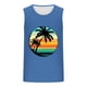 thumbnail image 3 of Mens Camisetas de Verano Casual sin Mangas de Impresión Suéter Cuello Redondo Deportes Superior, Poliéster, 3 of 4