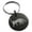 Black, variant on Stainless Steel Celtic Bull Rune Engraved Small Medallion Circle Charm Keychain Keyring