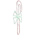 thumbnail image 4 of Northlight 28" Green and White LED Lighted Candy Cane with Bow Christmas Window Silhouette, 4 of 6
