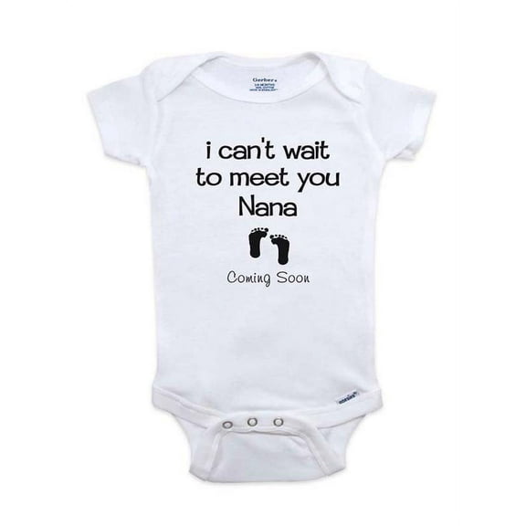 I can't wait to meet you Nana Coming Soon baby onesie surprise grandma birth pregnancy announcement 0-3 months