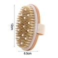 thumbnail image 2 of Cepillo corporal seco que embellece la piel: cepillo exfoliante de madera maciza y pelo de jabalí que suaviza la piel., 2 of 5