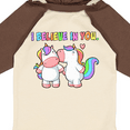 thumbnail image 4 of Inktastic I Believe in You Cute Rainbow Unicorns Boys or Girls Long Sleeve Baby Bodysuit, 4 of 5