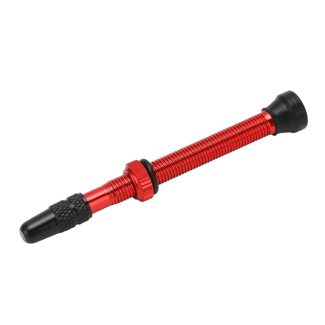 Tubeless Valve Stem, Hermetic Sealed Anodized 60mm Rust Resistant Presta Valve Stem For Mountain Bike Red