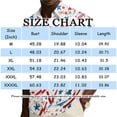 thumbnail image 3 of Hogleaql 250th Anniversary Shirt, American Flag Shirts for Men 4th Of July USA Print Short Sleeve Patriotic Shirt Collared Button Down Dressy Beach Casual Shirts for Men Vermilion L, 3 of 6