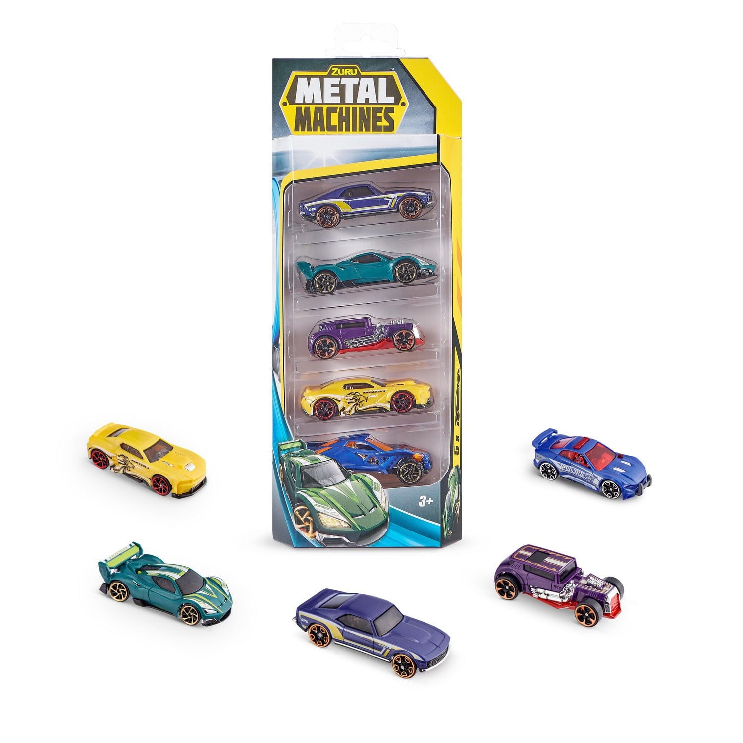 Metal Machines Mini Racing Car Toy 5 Pack Series 2 (Styles May Vary)