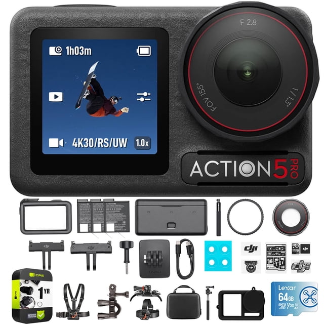 Videocámara DJI Osmo Action 5 Pro 4K, batería de 4 horas, 20 m, resistente al agua