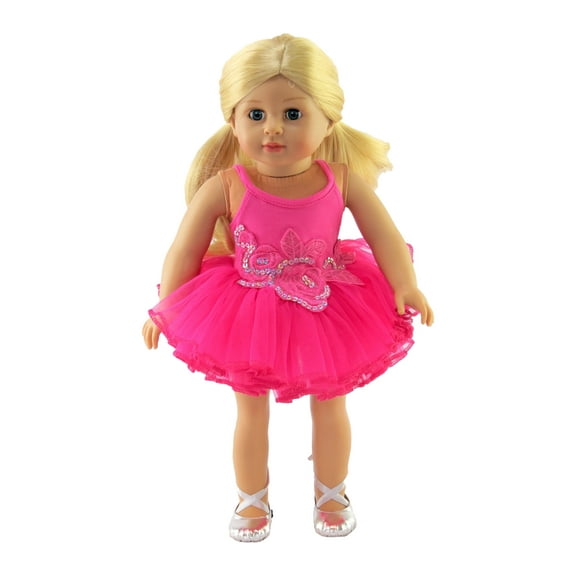 Hot Pink Tutu Ballerina Dress for 18-Inch Dolls | Dolls Clothes