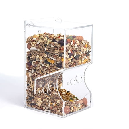ACCEDE Hamster Rabbit Food Dispenser Clear Automatic Pet Rabbit Food ...