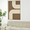 thumbnail image 3 of 33" x 49" Abstract Framed Wall Art with Tan Ribbed Arches, by DecMode, 3 of 15