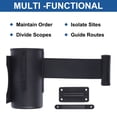 thumbnail image 3 of Uxcell Fixed Wall Mount Retractable Belt Barrier, 16.4 Feet Black Color Belt with Steel Case, 3 of 6