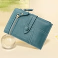 thumbnail image 4 of Tnobhg Short Wallet Button Closure Three Folds Multi Slots Short Zipper Store Coins And Cards Fine Stitching Slim Simple Female Purse Women Accessory, 4 of 8