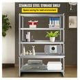 thumbnail image 2 of Stainless Steel Shelves 48x18.5 Inch 5-Tier Adjustable Rack - Heavy Duty 330lb Per Shelf - Kitchen, Garage, Office Storage, 2 of 7