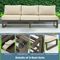 thumbnail image 6 of Suvivityse 5-Piece Aluminum Patio Furniture Sets for Stylish Relaxation, Outdoor Sectional Featuring Modern Design with Yarn-dyed fabric Cushion and Coffee Table for Balcony, Garden, Poolside, 6 of 7