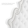 thumbnail image 4 of Modway Lit Plateforme Double en Velours de Performance Capitonné Gwyneth, Blanc, 4 of 11