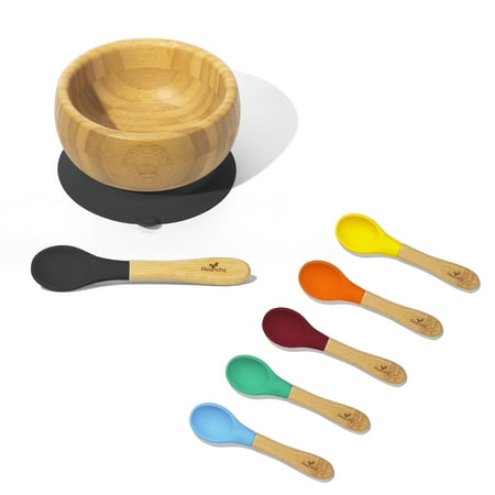 Baby Bowl   Spoon | Bamboo & Silicone