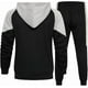 thumbnail image 2 of Chándal deportivo con capucha para hombre, conjunto deportivo de manga larga con cremallera completa, conjunto deportivo de 2 piezas con parches, 2 of 5