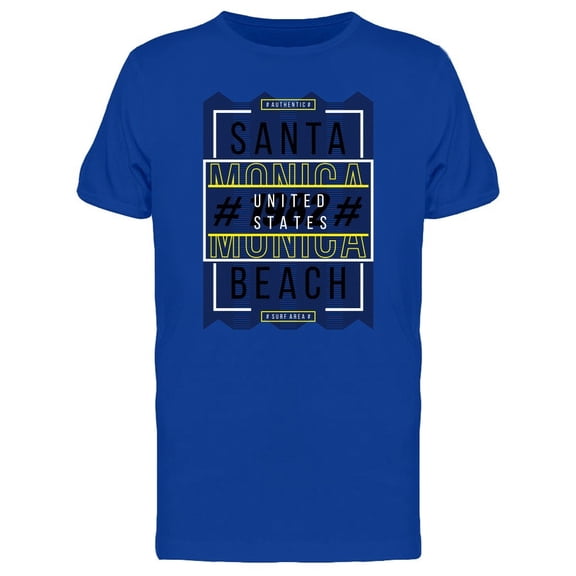 Santa Monica Typography Art Tee Men's -Image by Shutterstock