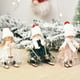 thumbnail image 4 of Wosthever Colgante de borla de tela tejida, pequeña muñeca de Navidad, linda con cordón, adornos de árbol de Navidad ligeros y amigables con Kits de decoración para fiestas Blanco Rosa/Niño, 4 of 6