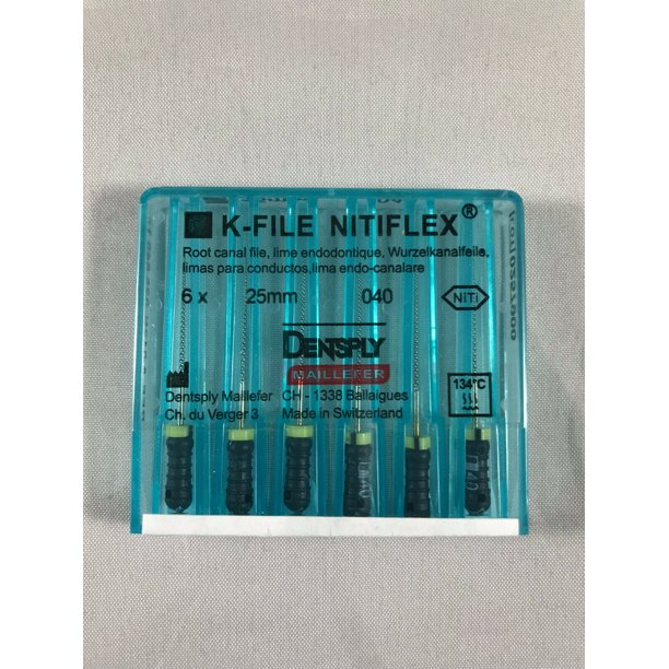 Dentsply Maillefer Kfile Endodontic NiTiFlex steel 25mm 30 files/pk