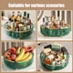 thumbnail image 5 of Bandeja de frutas transparente giratoria, caja de almacenamiento multifuncional, fácil de limpiar, verde, 5 of 6