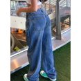 thumbnail image 5 of Jeans for Womens Wide Leg Baggy Loose Boyfriend Long Denim Pants Light Wash Vintage Fashion Trendy Vacation, 5 of 6
