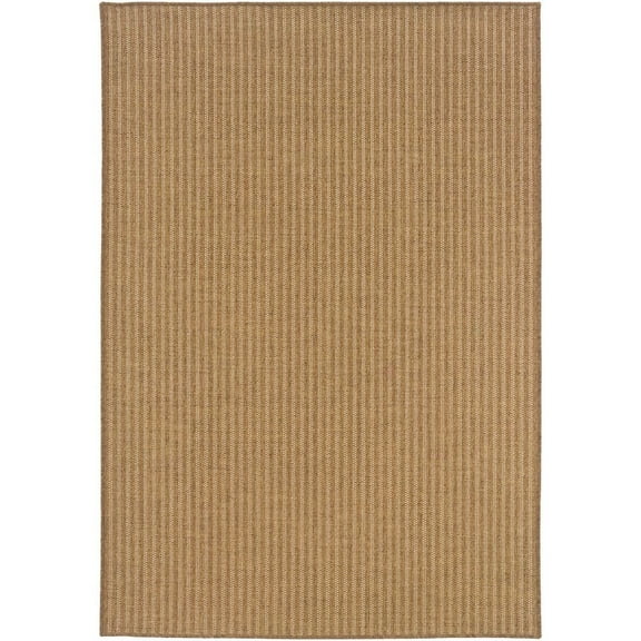 Oriental Weavers Karavia Indoor/Outdoor Rug - 550X3 - 1'9" x 3'9" - in Brown/ Light Brown - Classic Casual Style, Water, Stain and Fade Resistant, Hose Clean, Patio, Outdoor Living Area Rug