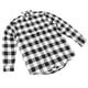 thumbnail image 5 of Camisa a cuadros para hombre, camisa de manga larga a cuadros negra informal a la moda, Tops sueltos para niños para otoño invierno blanco 2XL, 5 of 12