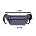 thumbnail image 2 of Riñonera para hombres y mujeres, riñonera cruzada, para viajes, correr, senderismo, ciclismo, teléfono fácil de llevar, gris, 2 of 5