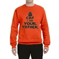 thumbnail image 3 of Wild Bobby, Cat I Am Your Father Cat Lover Unisex Crewneck Graphic Sweatshirt, Orange, Medium, 3 of 5
