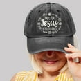 thumbnail image 5 of Christian Hats for Men Women Jesus Baseball Caps Faith Religious Gifts for Pastor Thanksgiving Christmas （Dark Gray）, 5 of 6