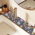 thumbnail image 2 of Yayeee Faucet Mat for Kitchen Sink 14.7" Diatomite Long Splash Guard Pad, Neon Llamas Pattern, 2 of 7