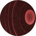 thumbnail image 1 of Ahgly Company Machine Washable Indoor Round Transitional Chocolate Brown Area Rugs, 6' Round, 1 of 7