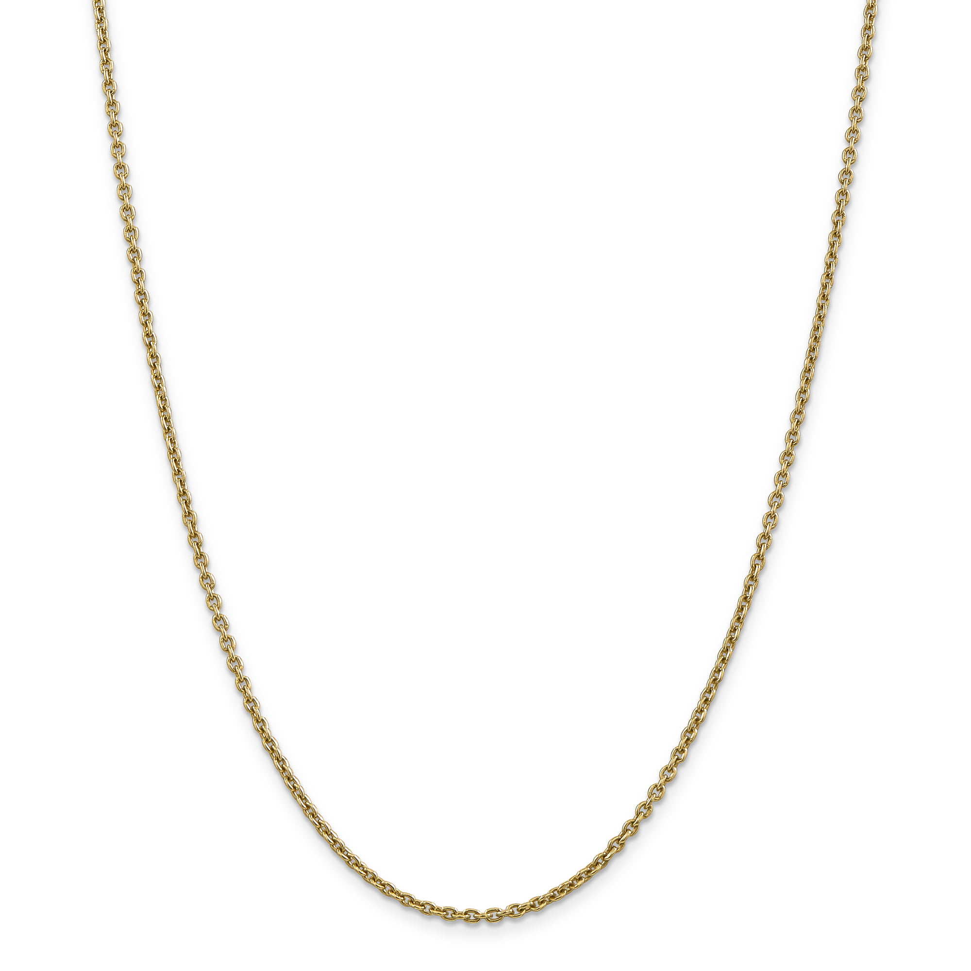 Roy Rose Jewelry 14K Yellow Gold .75mm Solid Polished Cable Chain Anklet ~ Length 9 inches 