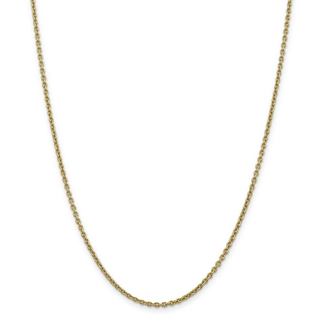 14k 2.2mm Solid Polished Cable Chain (Weight: 7.18 Grams, Length: 20 Inches)