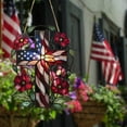 thumbnail image 5 of DAMAI Patriotic Stained Glass Window Hanging,15" Sun Catcher Glass Panel Boho Wall Art Decor,Patriotic Hanging Ornament Red White and Blue Decor Fourth July Memorial Day Sign Wall Hanging(C), 5 of 8