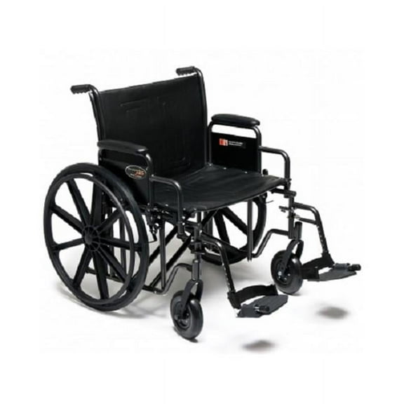 GF Health Products 3G010430 22 x 18 in. Detachable Desk Arm Wheel Chair with Elevating Legrest, Black